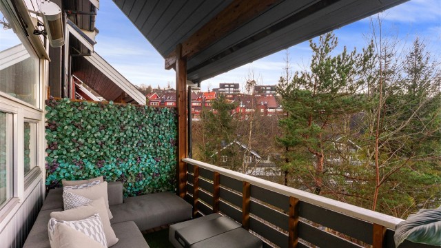 Den 6 kvm store balkongen er overbygget