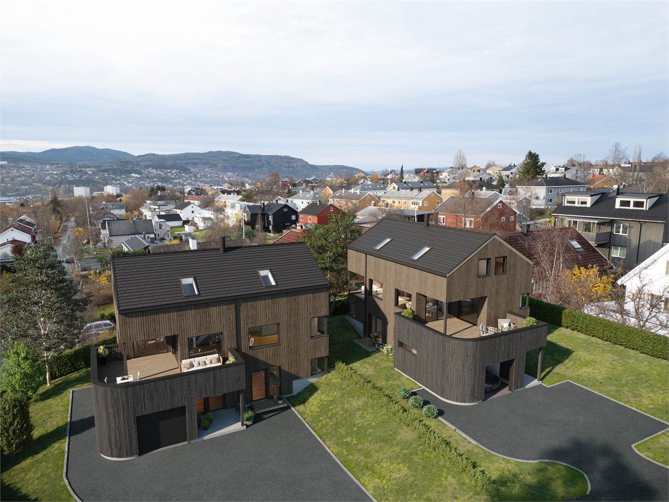 Velkommen til Leif Tronstads veg 18A og B - og dette spennende boligprosjektet i et svært familievennlig område! Boenhetene er begge på tre plan med store vindusflater og nydelig utsikt. Hver enhet vil ha hver sin garasje med utvendig bod. 