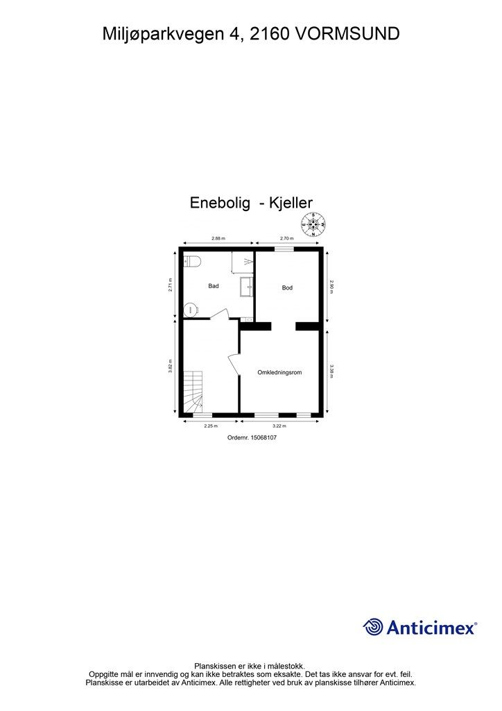 Plantegning underetasje. 