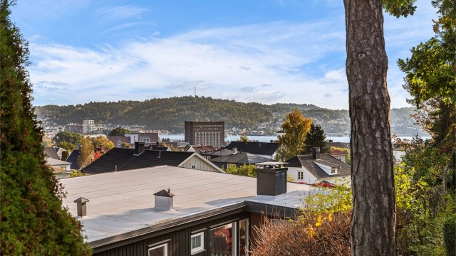 Fra eiendommen har du flott utsikt mot Sandefjordsfjorden og omkringliggende åser.