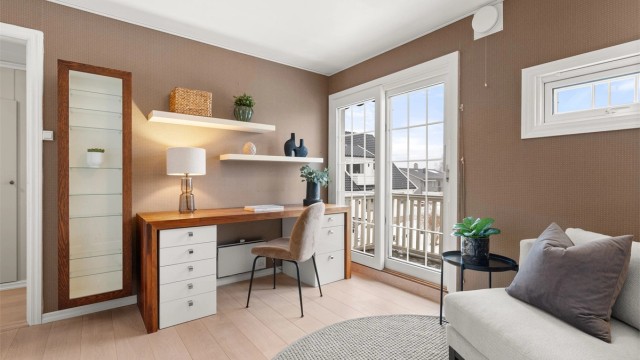 Utgang til sydvendt balkong