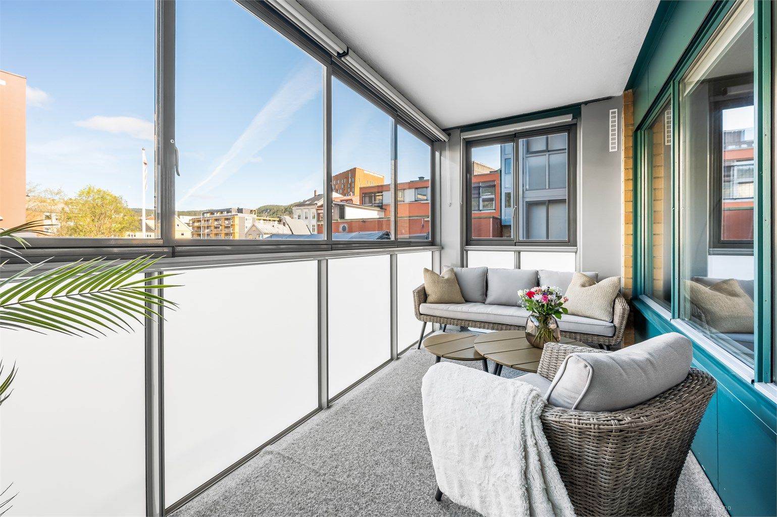 Pen og sentrumsnær 2-roms leilighet beliggende i høy 1. etasje