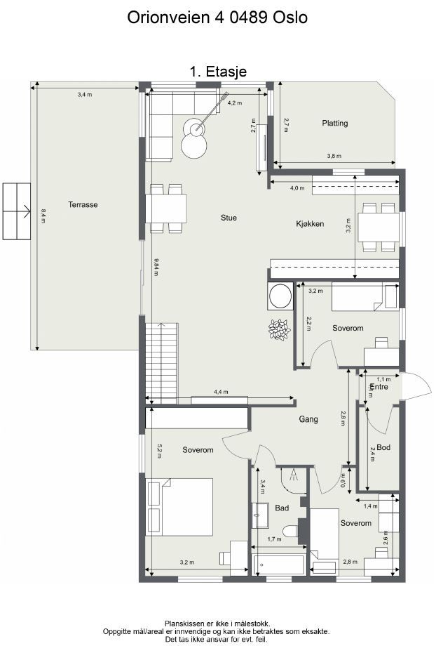 Plantegning 1. etasje