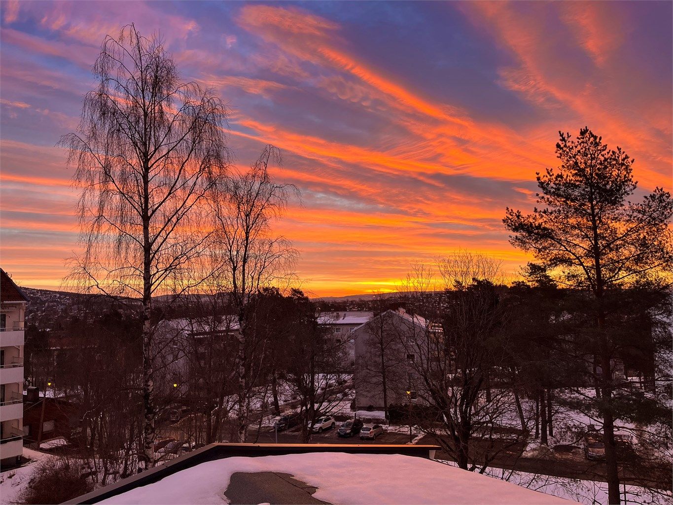 Fra soveromet har du nydelig soloppgang - privat bilde