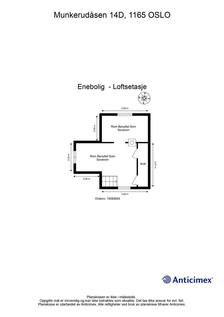 Plantegning loft.