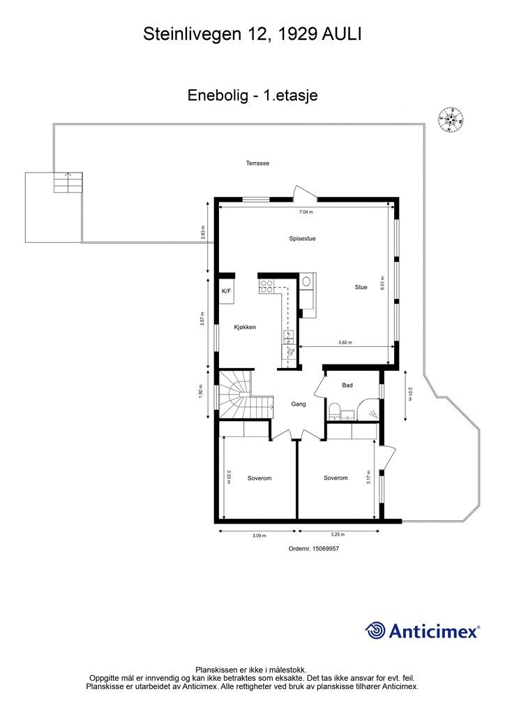 Plantegning - 1. etasje. 