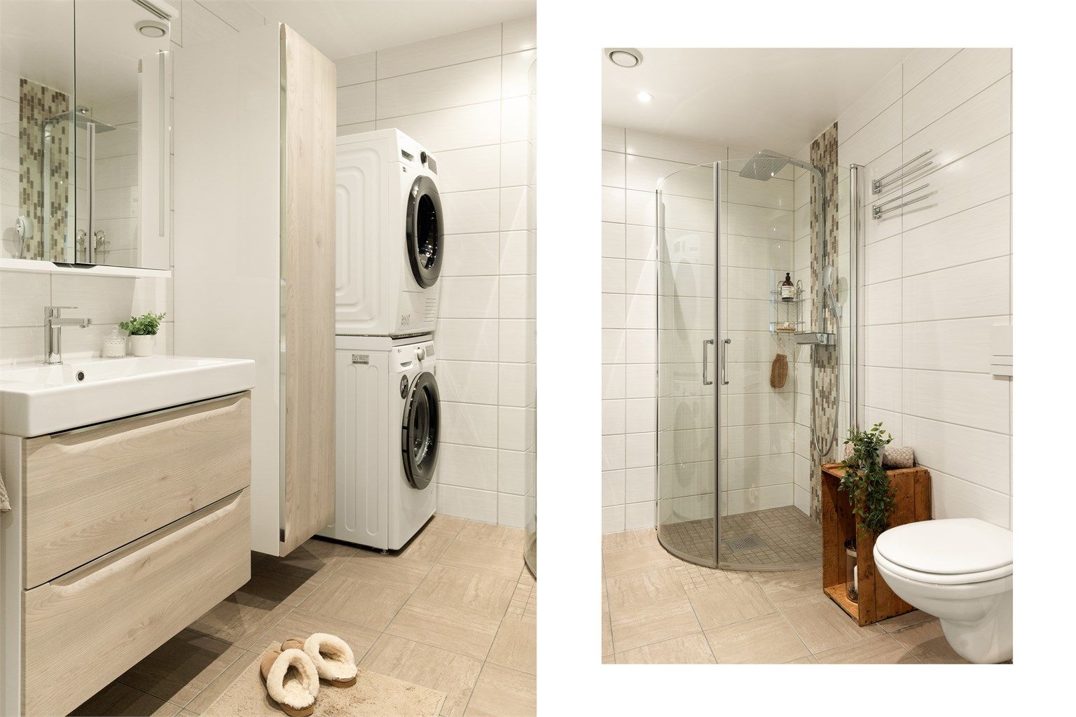 - Badet har varme i gulv -