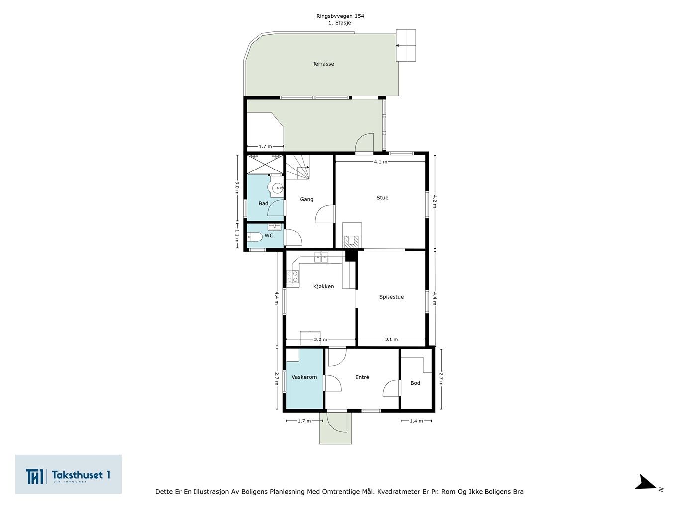 Plantegning 1. etasje 