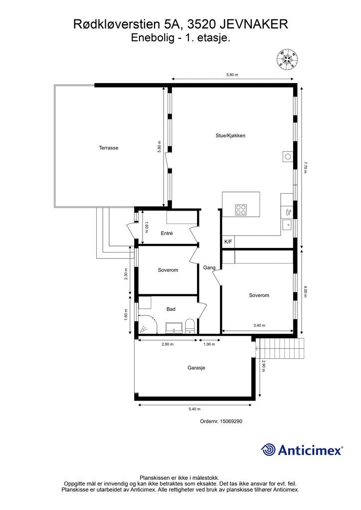 Plantegning 1. etasje.