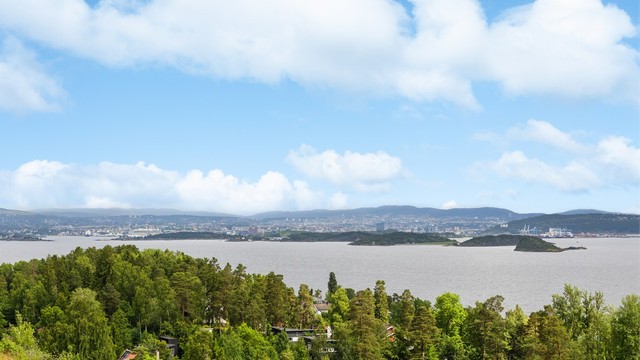 Panoramutsikt fra takterrassen.