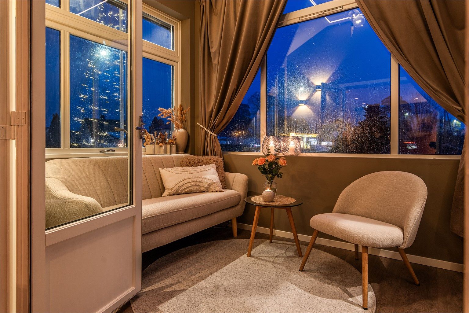 Vinterstuen har varmefolie i gulv.