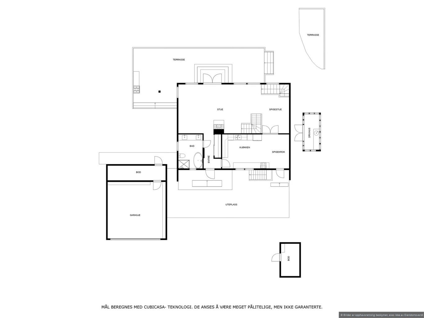 Planskisse 1. etasje. 