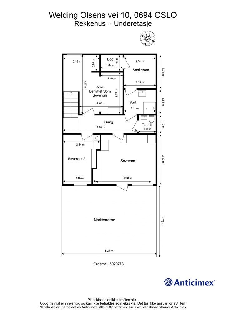 Plantegning, U. etasje.