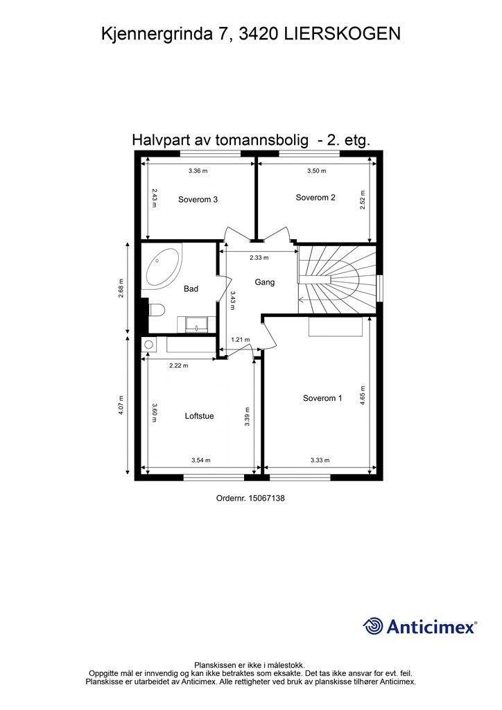 Plantegning - 2. etasje
