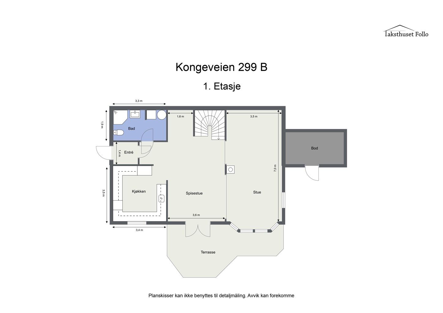 Plantegning - nederste etasje