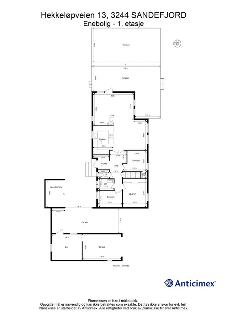 Plantegning - 1. etasje
