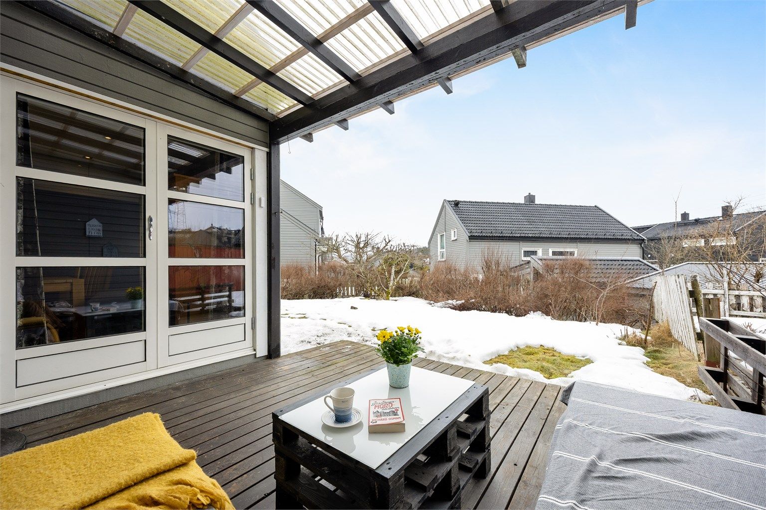 Her er det god plass til en hyggelig sittegruppe.