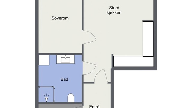 Leiligheten disponerer også bod i kjeller.