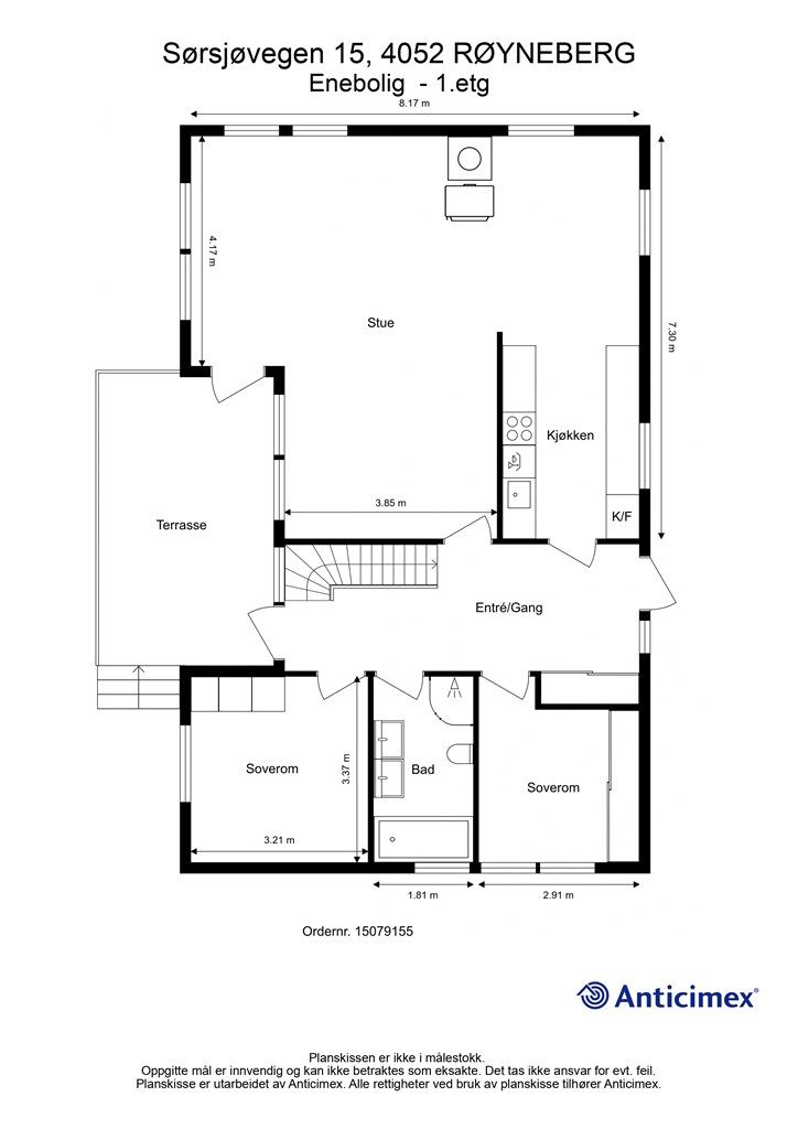Plantegning 1. etasje.