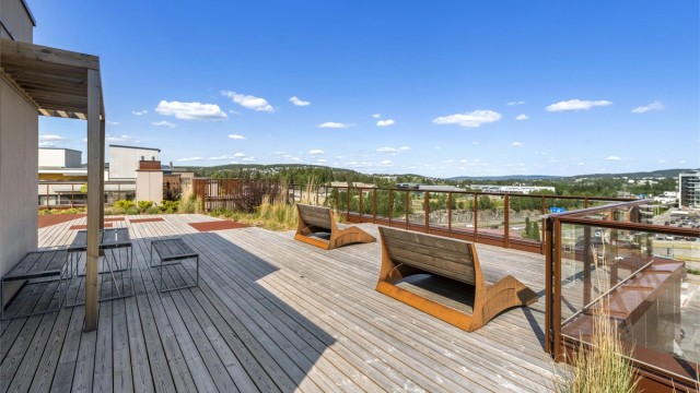 Felles takterrasse i borettslaget