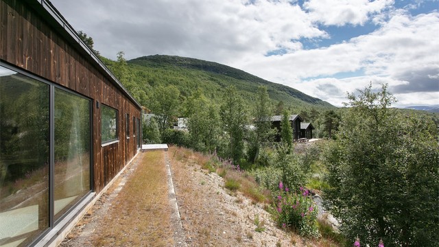 Hytta er omgitt av flott natur.