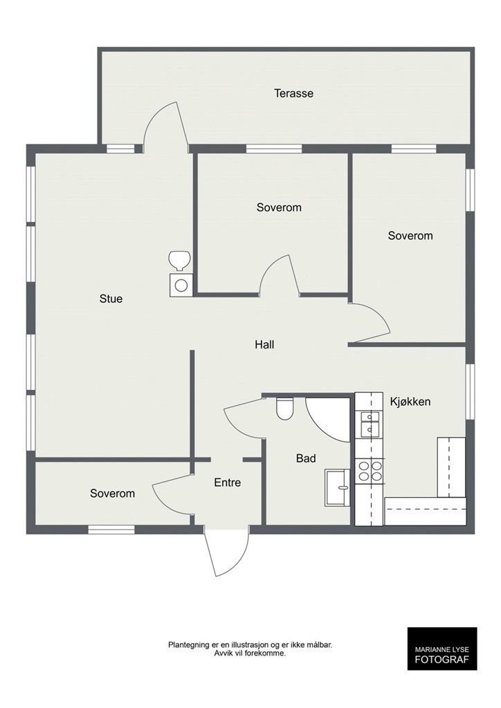 Plantegning hovedetasje. 