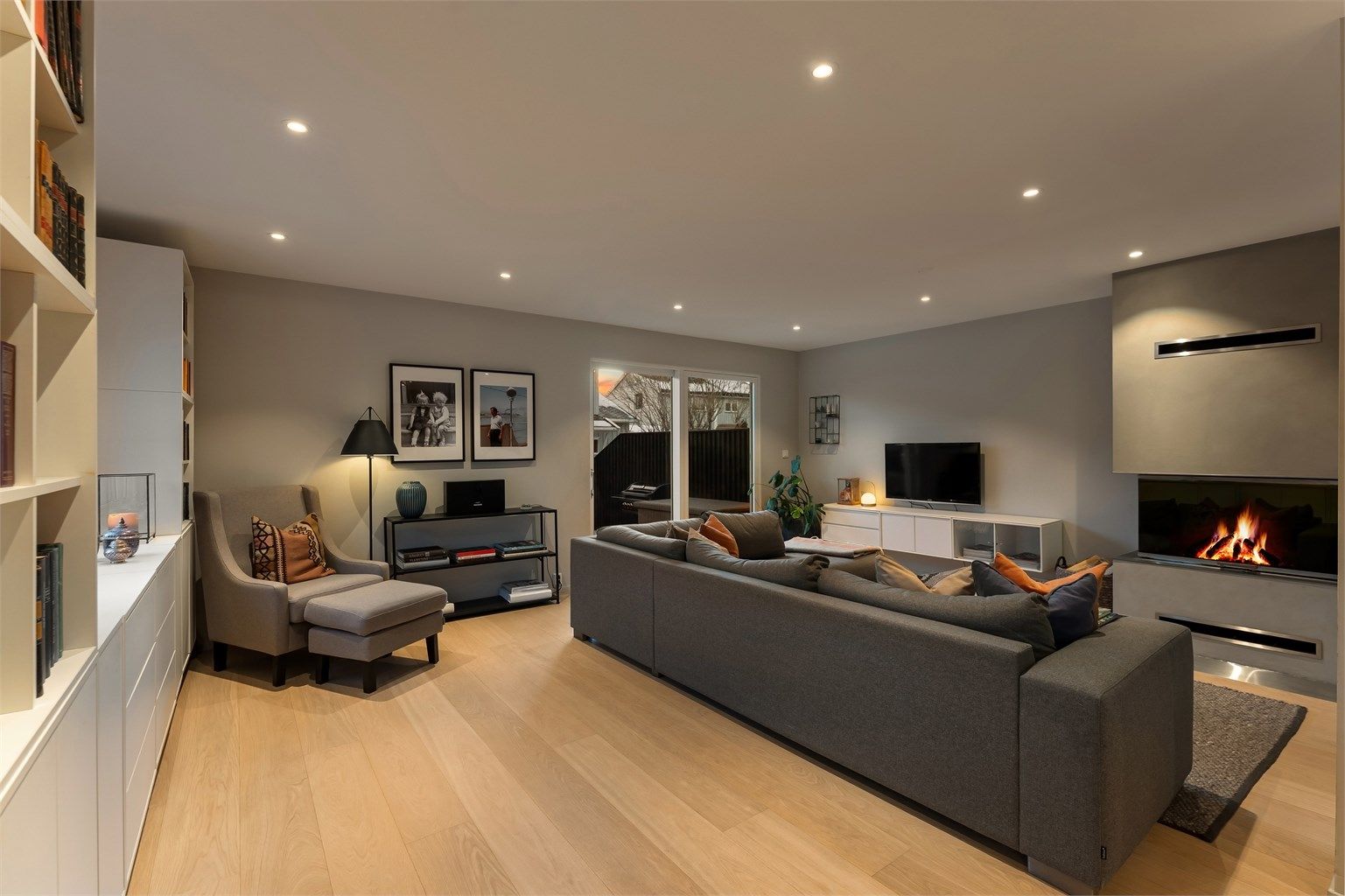 Flott stue med gode møbleringsmuligheter