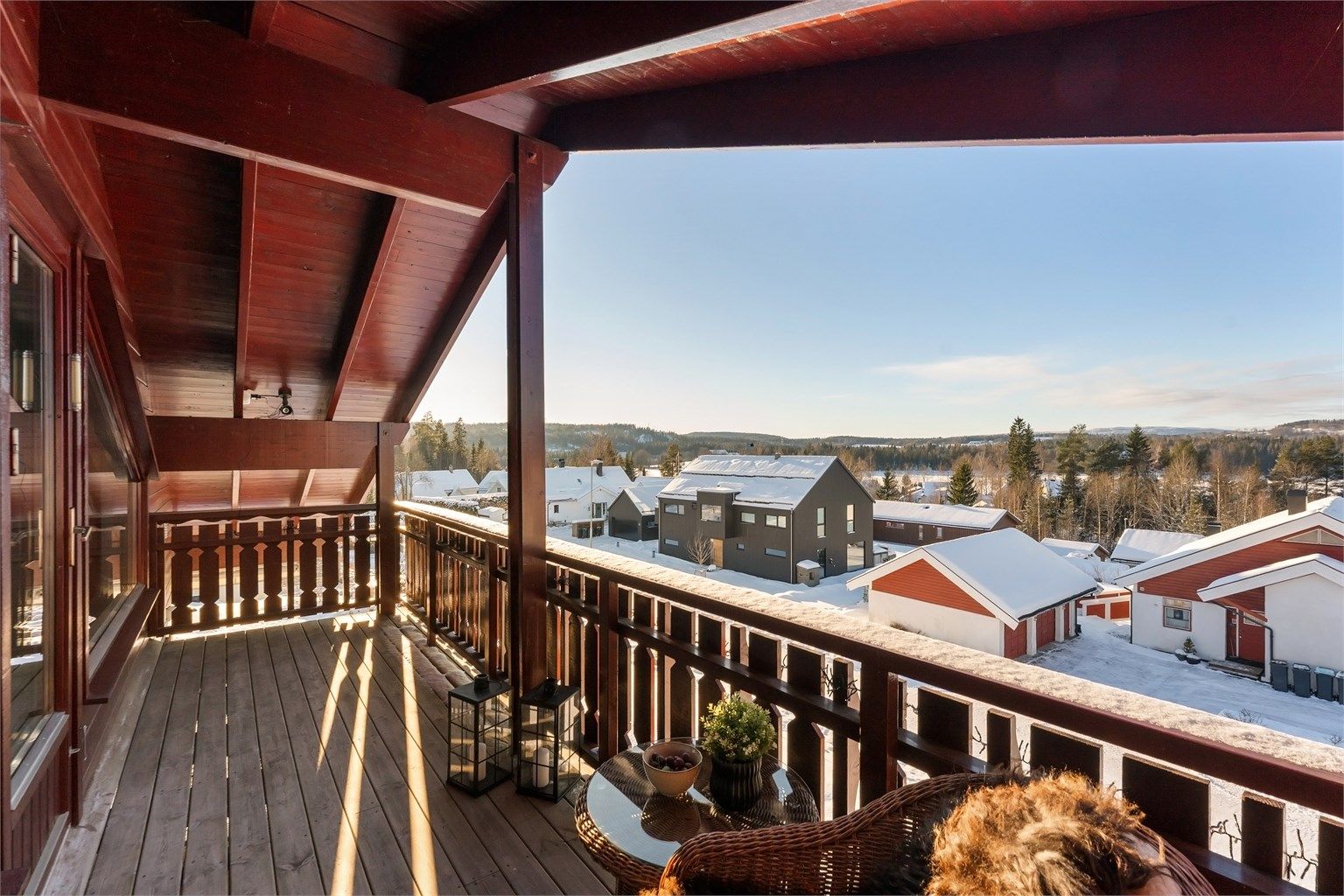 En fin uteplass med gode solforhold.