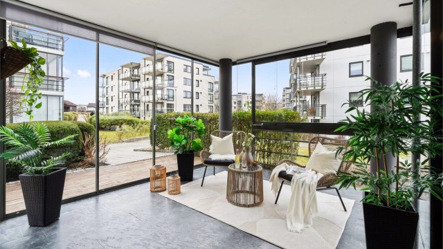 Her er det god plass til sittegruppe.