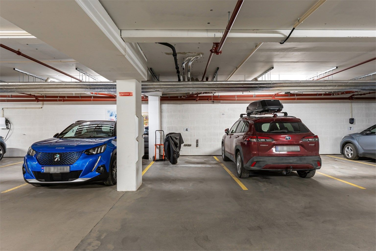 Parkering for én bil i felles garasjeanlegg