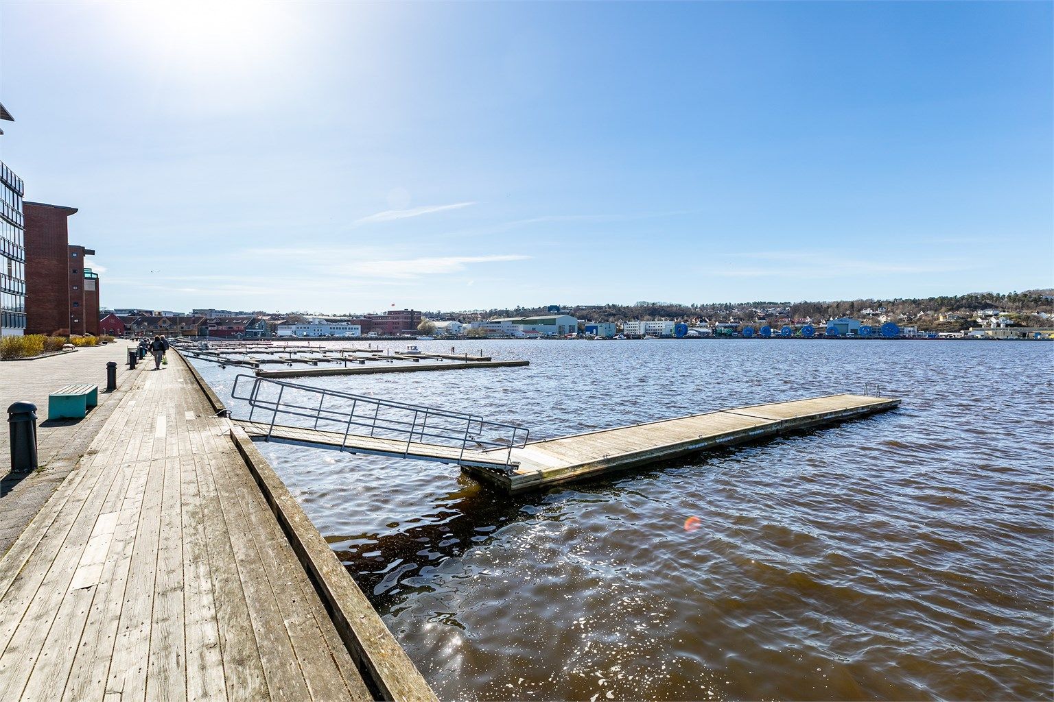 Kajakkbryggen utenfor sameiet er et ypperlig utgangspunkt for padleturer på Mossesundet eller i fjorden utenfor.