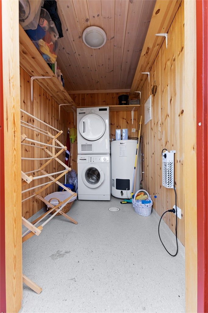 Teknisk rom som i dag fungerer som vaskerom