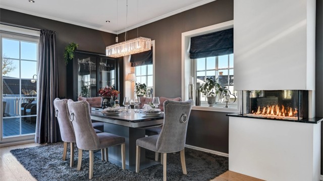 God plass til å innrede med et flott spisemøblement, her er det perfekt å nyte gode måltider med hele familien.