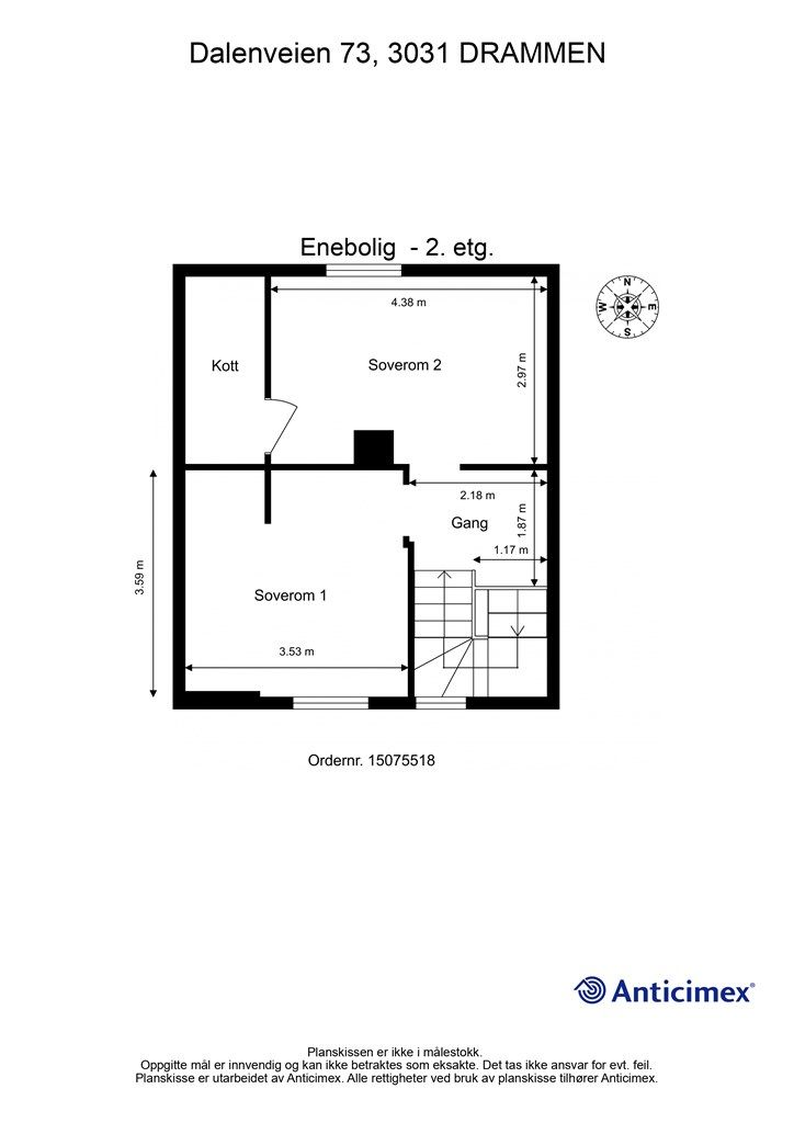 Plantegning - 2. etasje