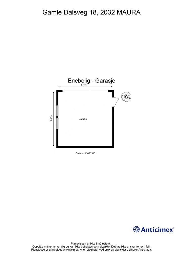 Plantegning-Enebolig - Garasje
