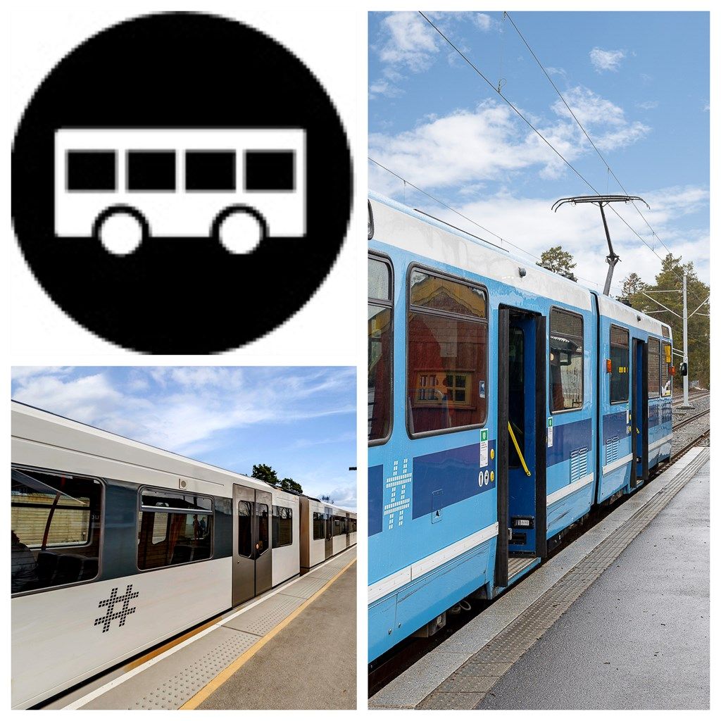 Kun noen få minutter å gå til bussholdeplass i Oberst Rodes vei, samt at det også er kort vei til T-banestasjonen på Karlsrud. Det er også gangsavstand til trikkeholdeplass på Sørlie eller Holtet