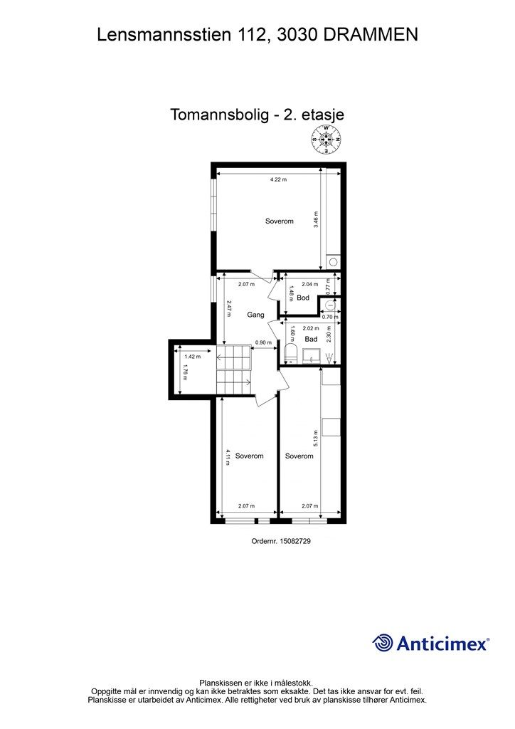 Plantegning - 2. etasje