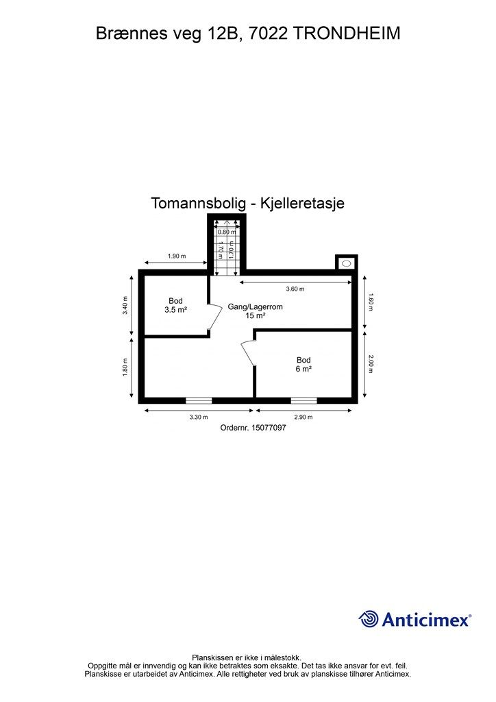 Plantegning - Kjelleretasje.
