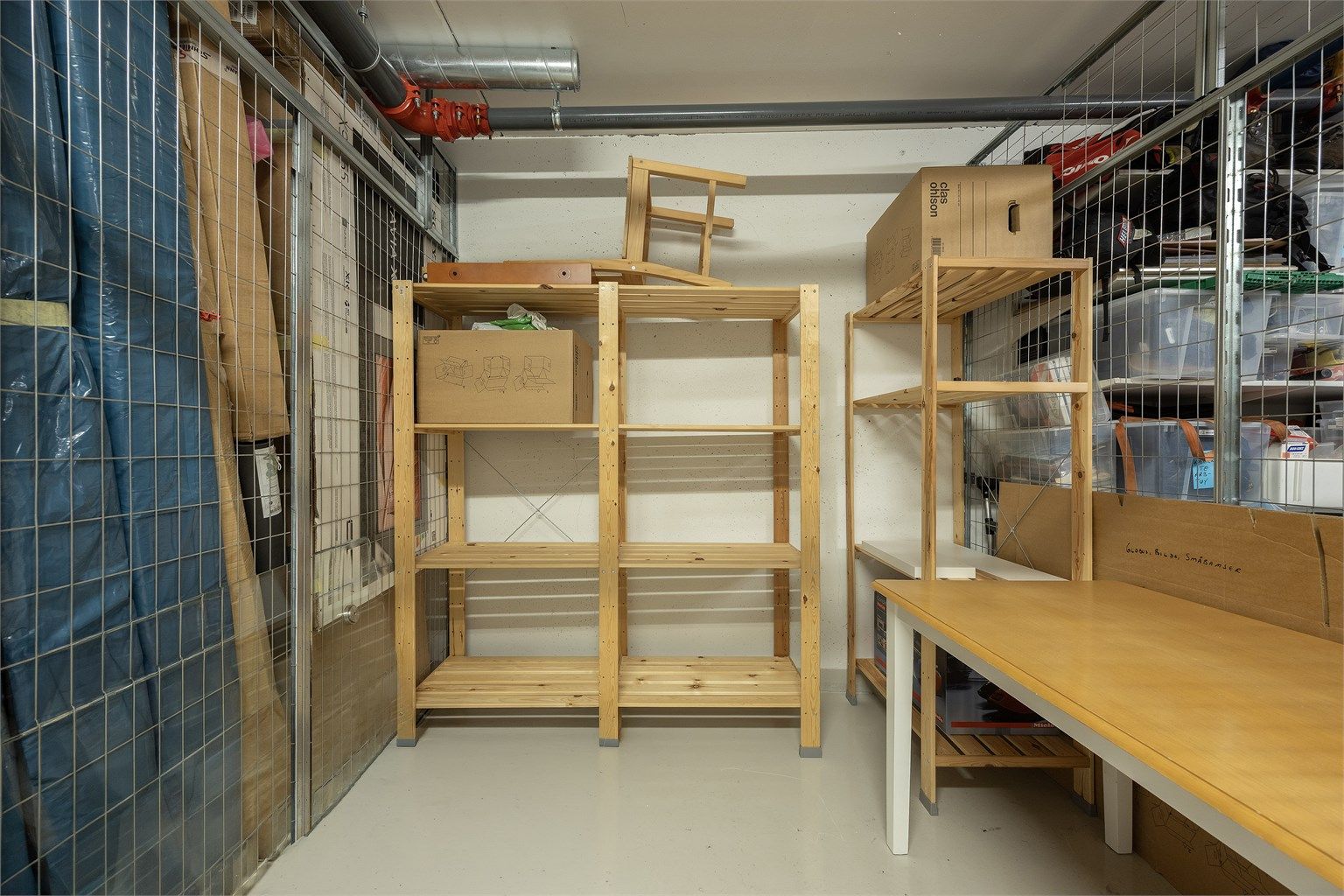 Sportsbod i kjeller på 5 m². Det er heis i bygget