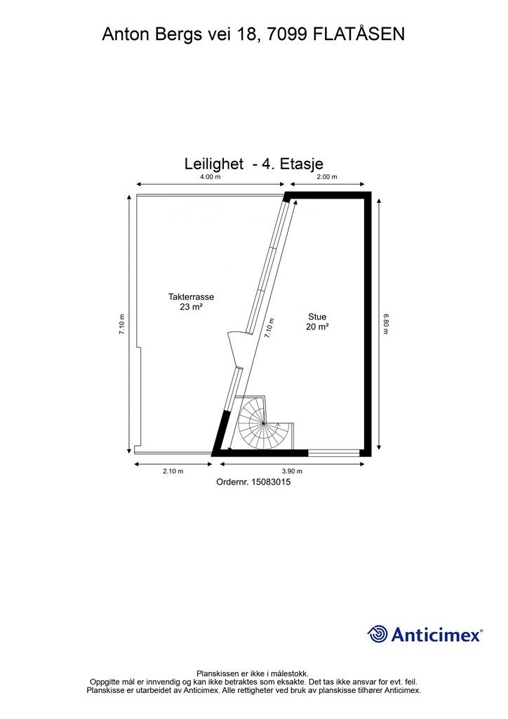 Planskisse 4. etasje.