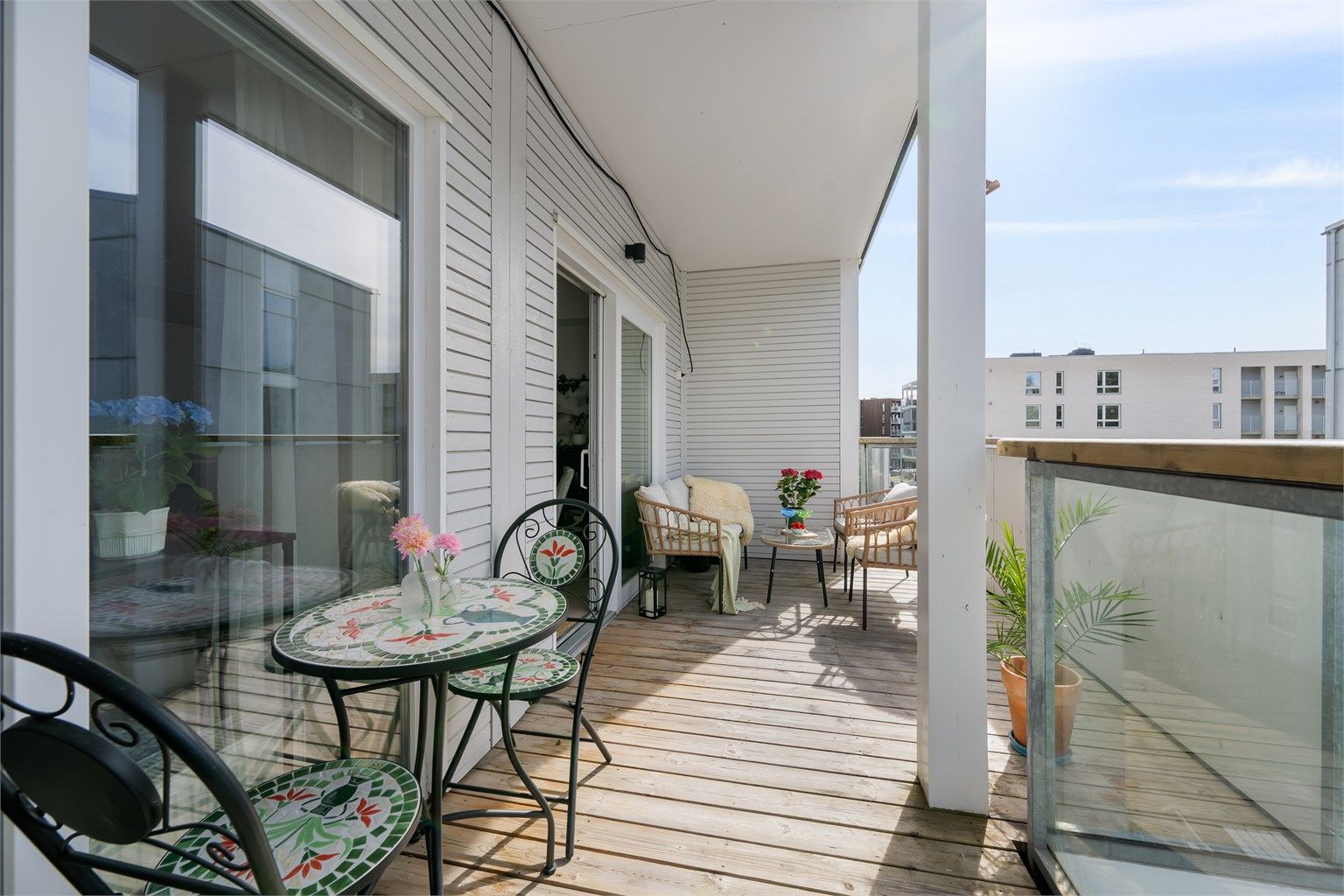 Balkongen er vestvendt