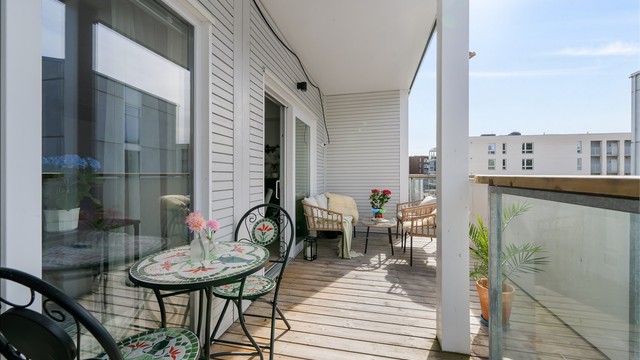 Balkongen er vestvendt