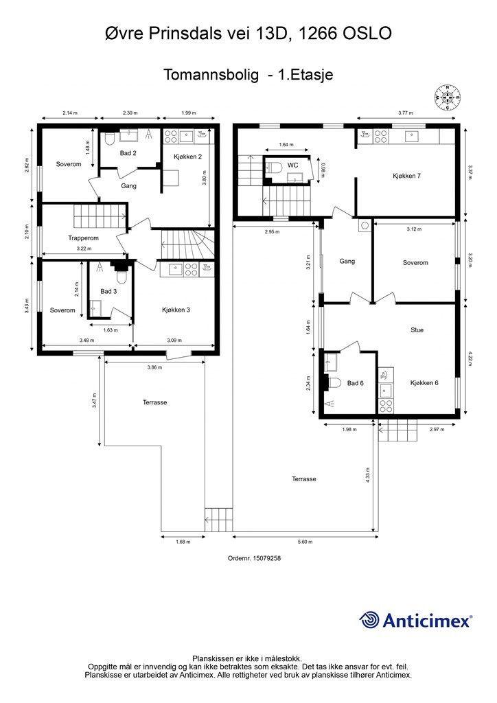 Plantegning 1. etasje. 