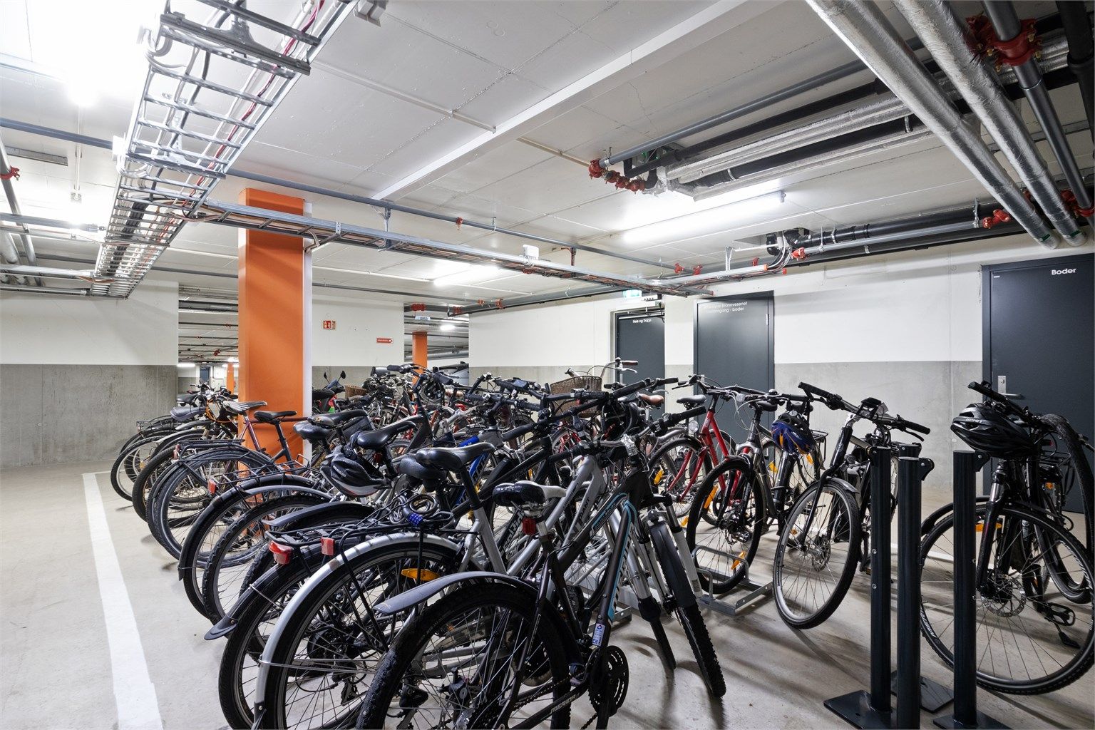 Felles sykkelparkering tilknyttet garasjeanlegget.