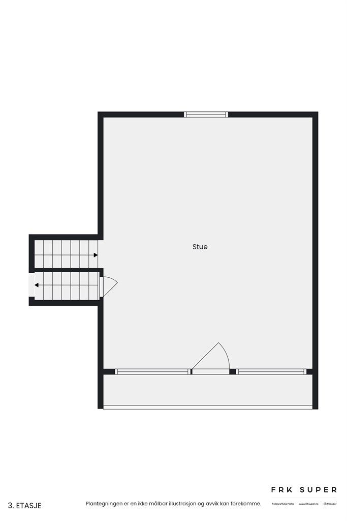 Plantegning av loftstue.