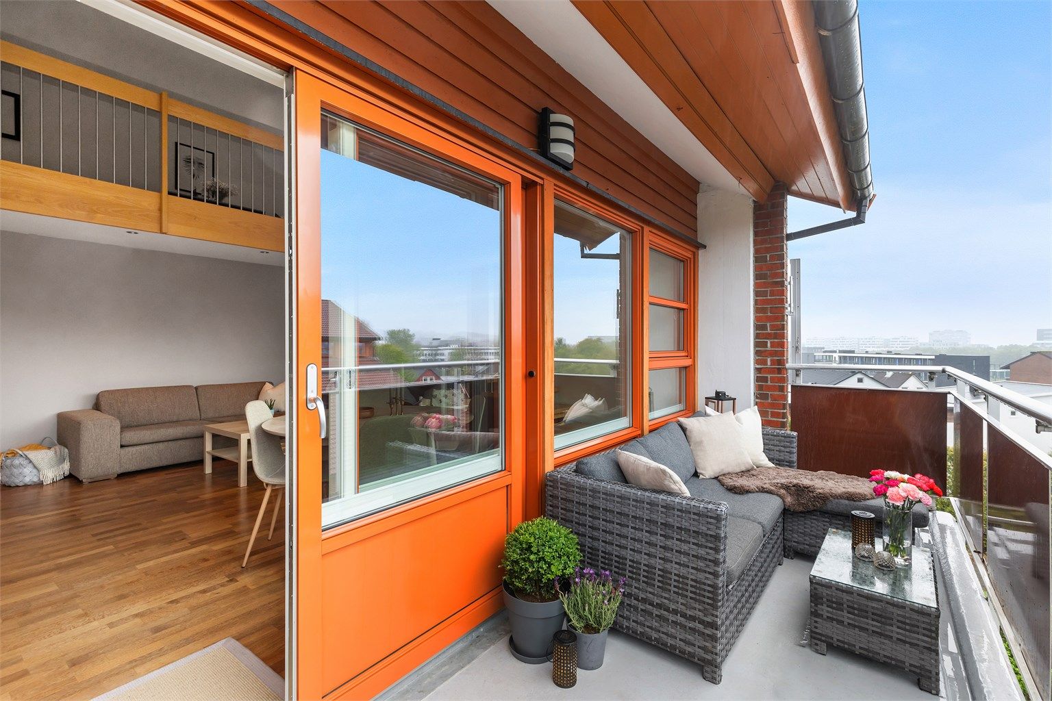 Balkong med gode solforhold