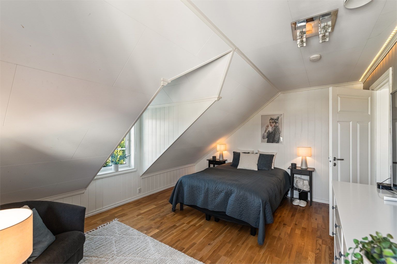 Soverom nummer to av totalt fem i hoveddelen.