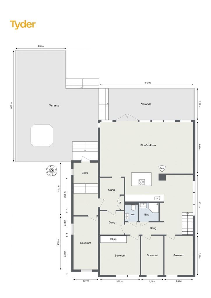 Plantegning første etasje.