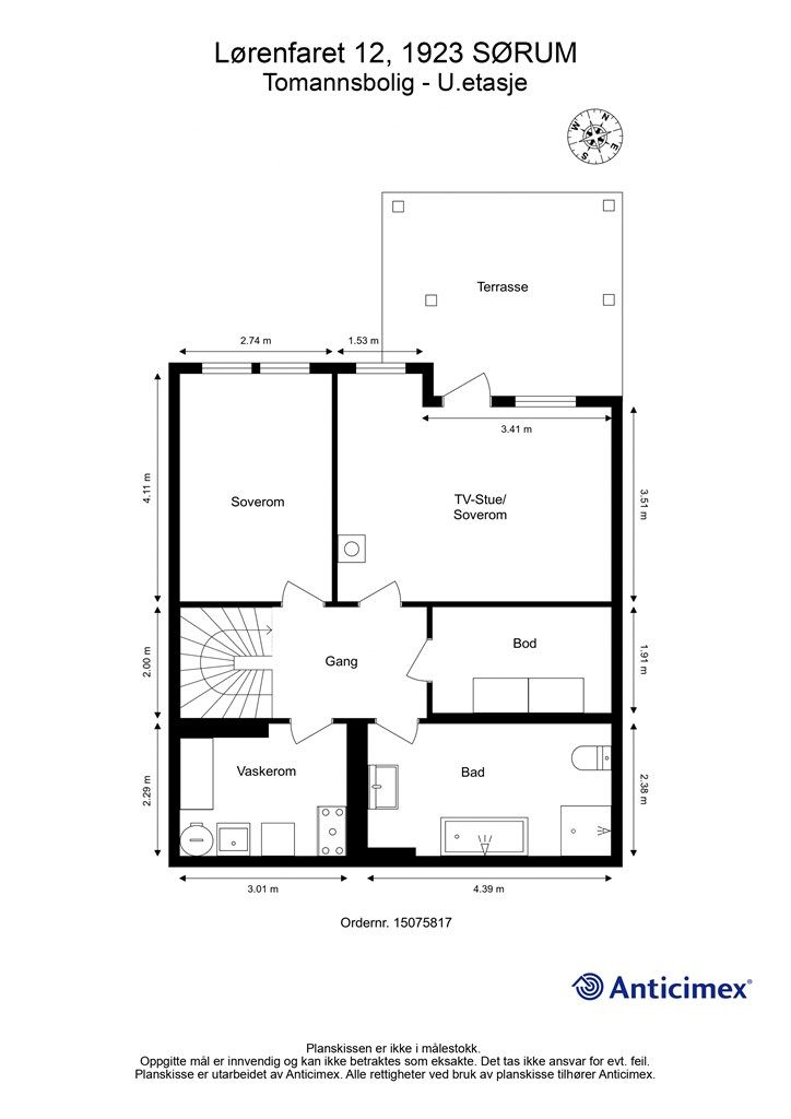 Plantegning- U.etasje.