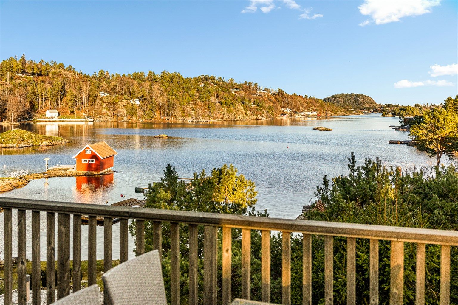 Utsikt fra terrassen.